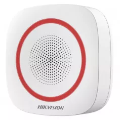 Hikvision DS-PS1-I-WE sirène intérieure sans fil rouge 110 décibels pour alarme Hikvision AX PRO