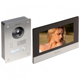 Kit interphone vidéo couleur 2 fils Hikvision DS-KIS703-P