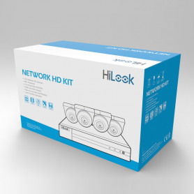 Kit vidéosurveillance PoE 4 caméras tourelle full HD H265+ HiLook IK-4142TH-MH/P