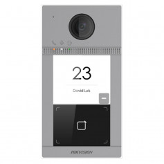 Interphone vidéo sans fil avec lecteur de badge 1 bouton d'appel Hikvision DS-KV8113-WME1(C)